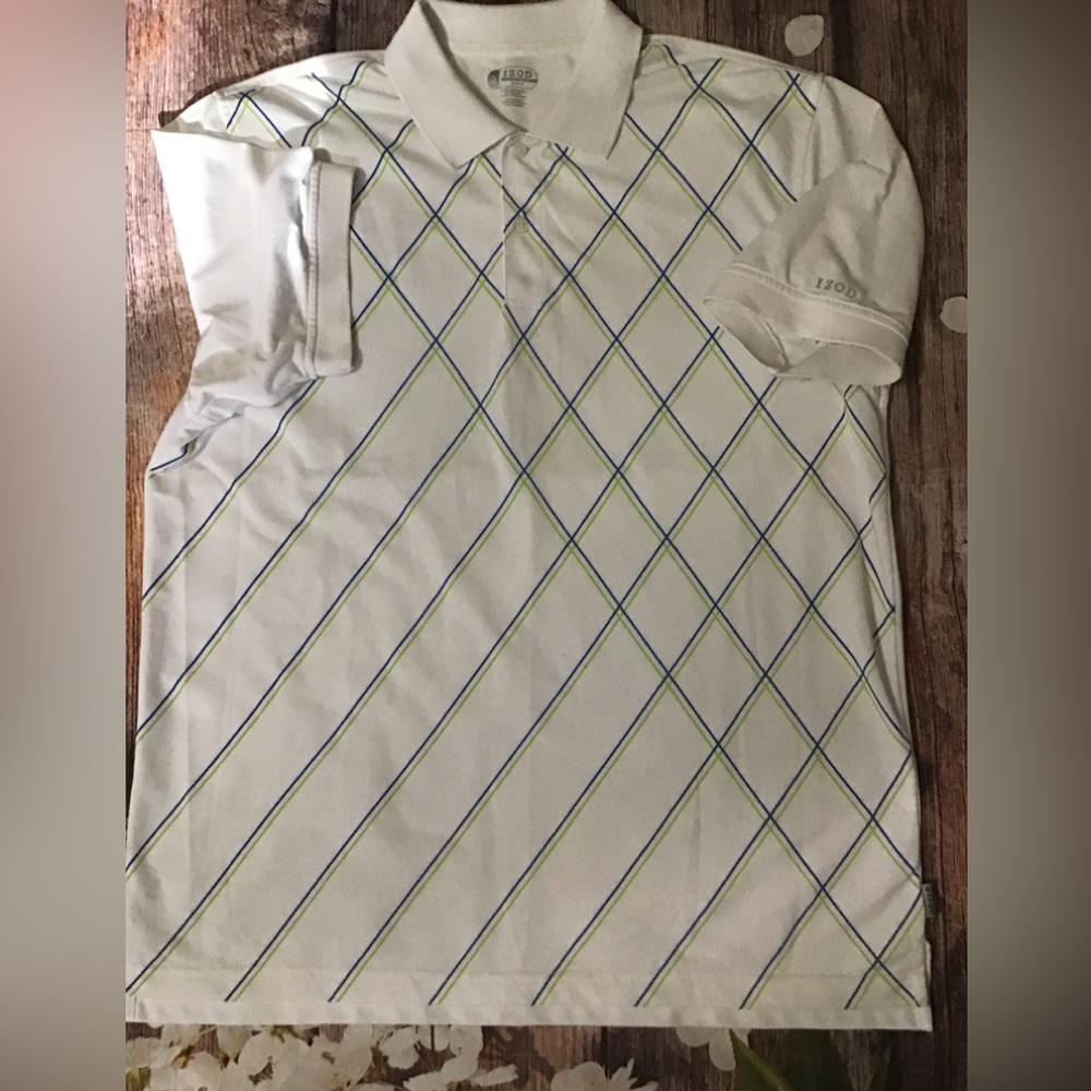 Men’s size large short sleeve IZOD golf polo shirt CC